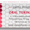 SwissPharma Oral Turina 10 – 100 Tablets (4-Chlorodehydromethyltestosterone)