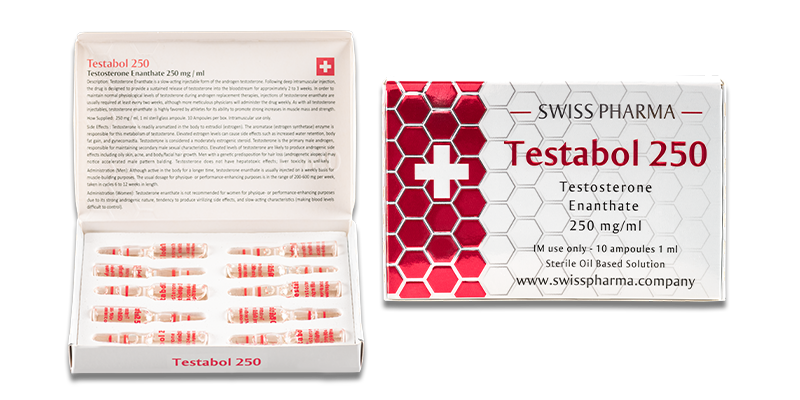 SwissPharma TESTABOL 250 – 10 Ampoules (250mg/ml)