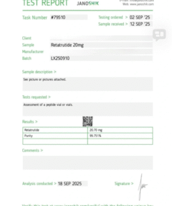 Alternative view of Retatrutide Peptide – 20 mg Research Grade Vial