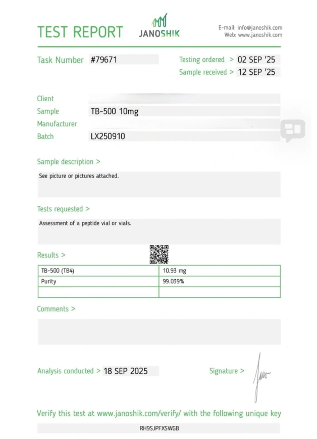 TB-500 10mg Peptide – Research Grade Thymosin Beta-4 Fragment - Image 2