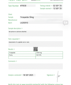 Alternative view of Tirzepatide Peptide 10mg – Research Grade GIP/GLP-1 Analog