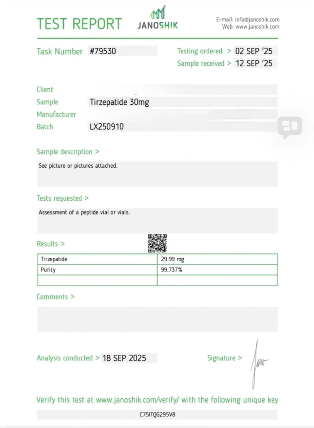 Tirzepatide Peptide 5mg – Research Grade GIP/GLP-1 Analog - Image 2